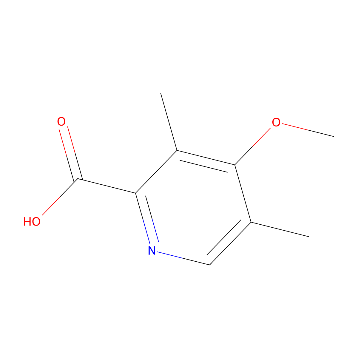 4-Methoxy-3,5-dimethylpicolinic acid molecular structure, CAS 138569-60-5