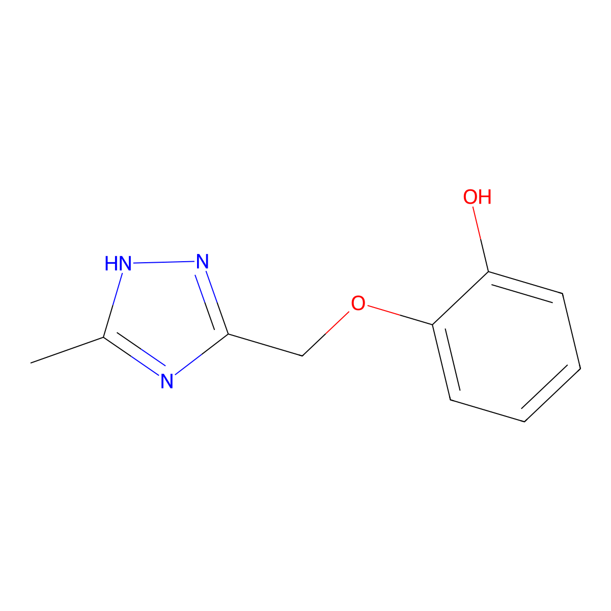 2-[(3-methyl-1H-1,2,4-triazol-5-yl)methoxy]phenol molecular structure, CAS 1385694-38-1