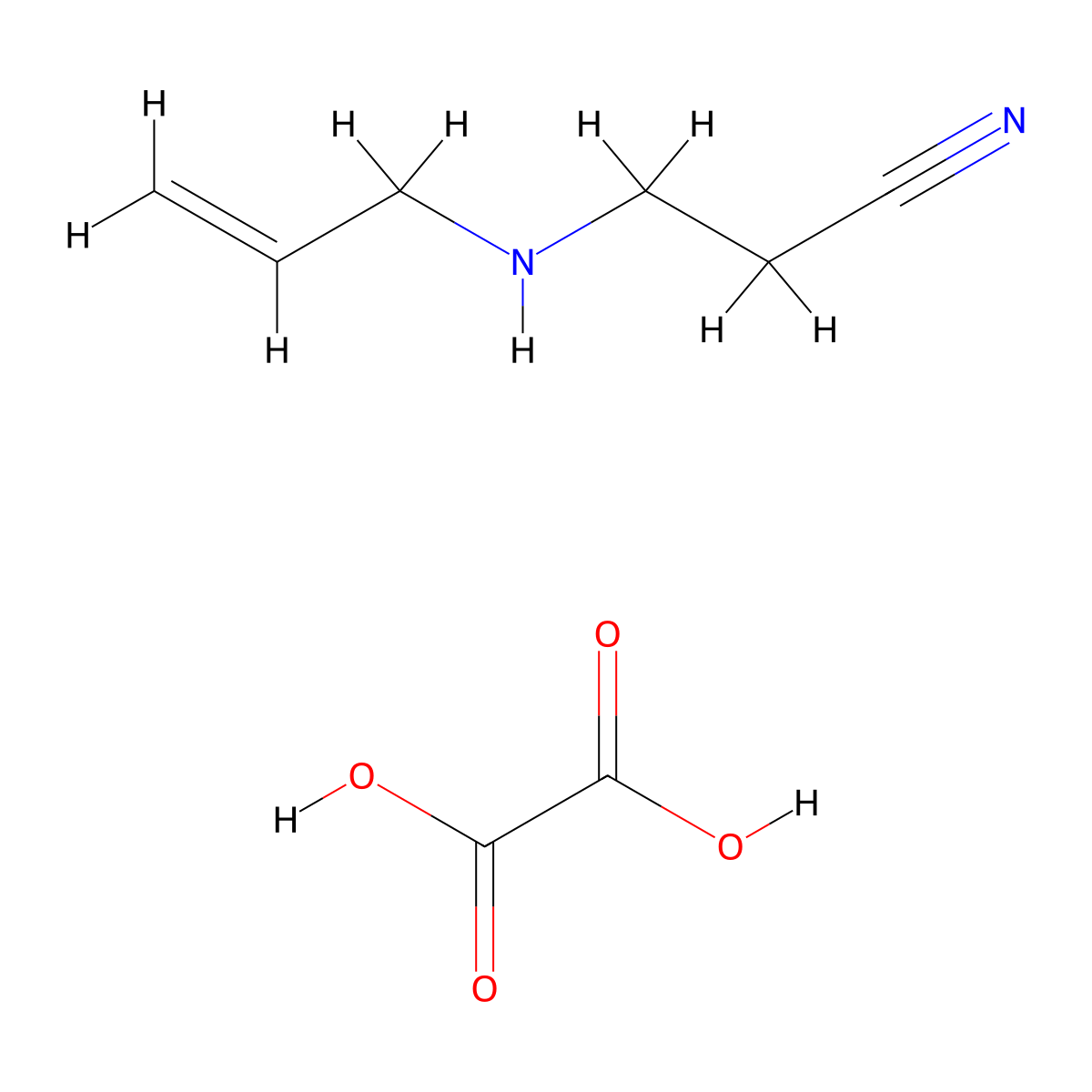 3-(Allylamino)propanenitrile oxalate molecular structure, CAS 1385694-43-8
