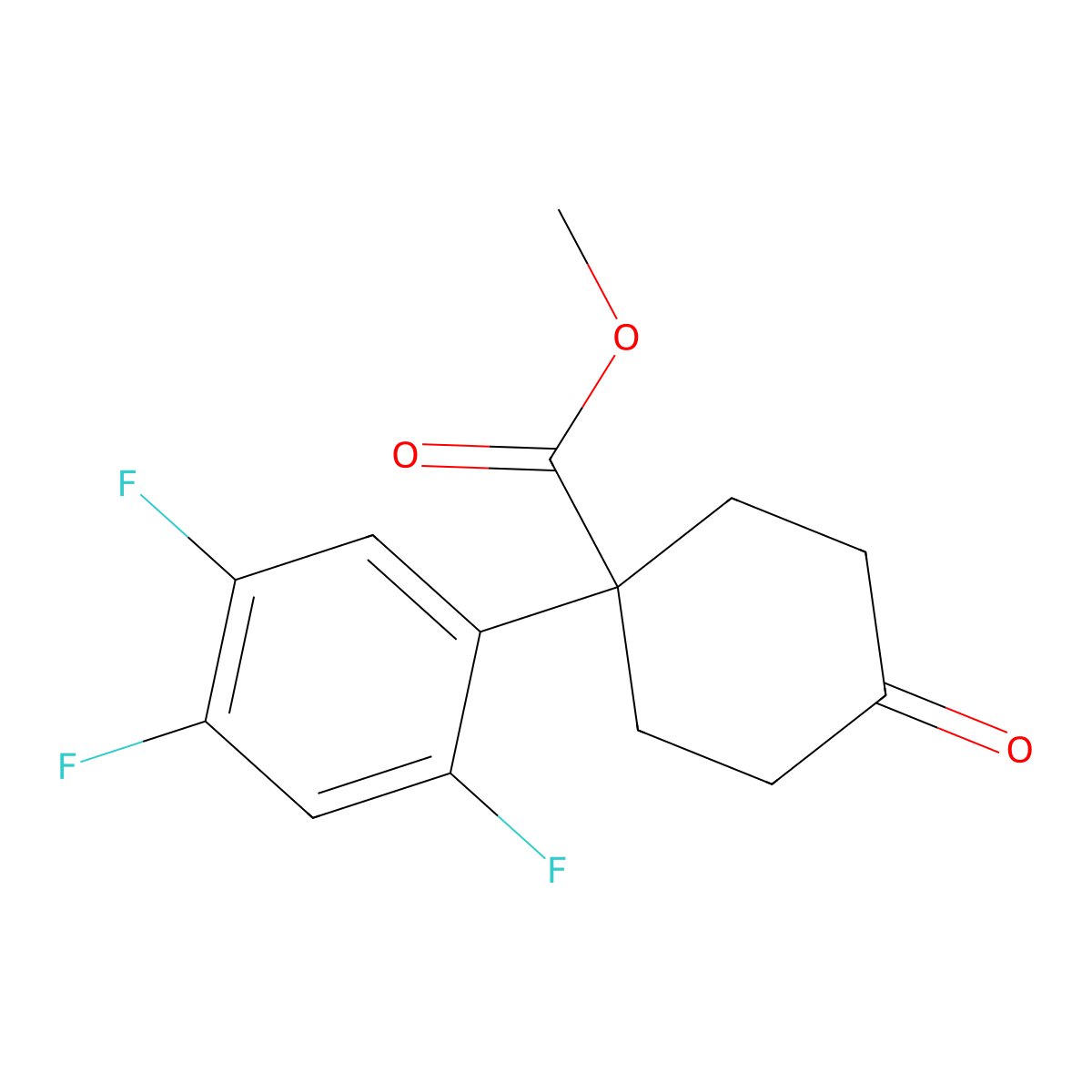 Methyl 4-Oxo-1-(2,4,5-trifluorophenyl)cyclohexanecarboxylate molecular structure, CAS 1385694-46-1