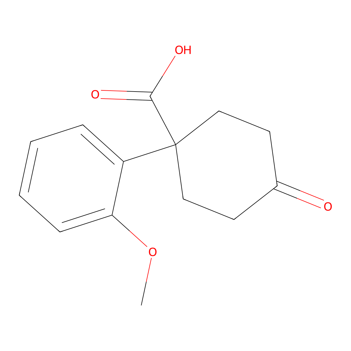 1-(2-Methoxyphenyl)-4-oxocyclohexanecarboxylic Acid molecular structure, CAS 1385694-48-3