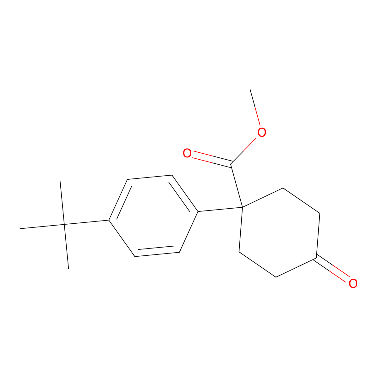 Methyl 1-(4-tert-Butylphenyl)-4-oxocyclohexanecarboxylate molecular structure, CAS 1385694-49-4