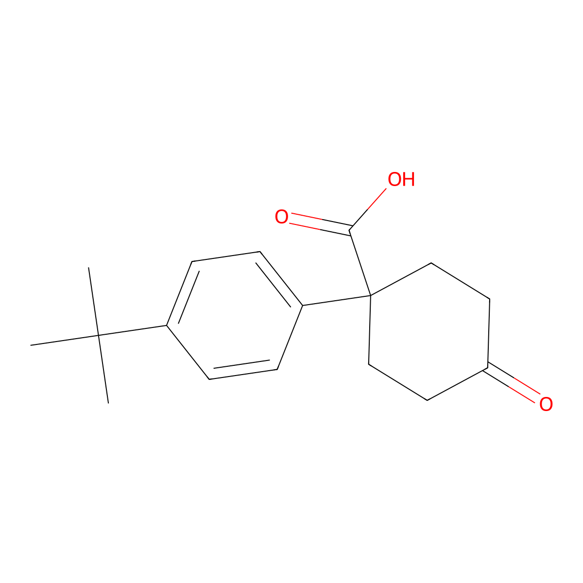 1-(4-tert-Butylphenyl)-4-oxocyclohexanecarboxylic Acid molecular structure, CAS 1385694-58-5