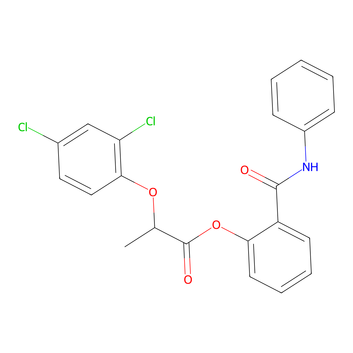 2-(Phenylcarbamoyl)phenyl 2-(2,4-Dichlorophenoxy)propanoate molecular structure, CAS 1385694-59-6