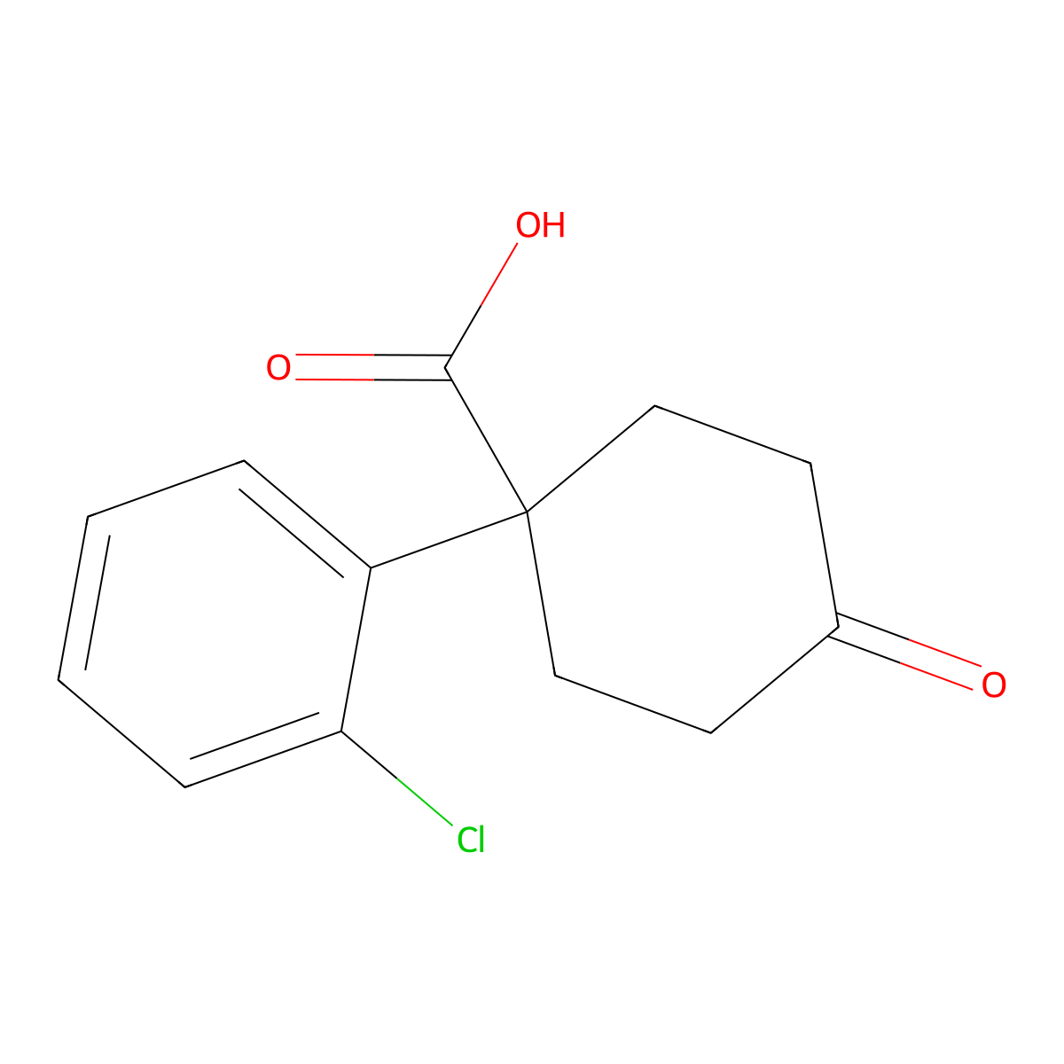 1-(2-Chlorophenyl)-4-oxocyclohexanecarboxylic Acid molecular structure, CAS 1385694-61-0