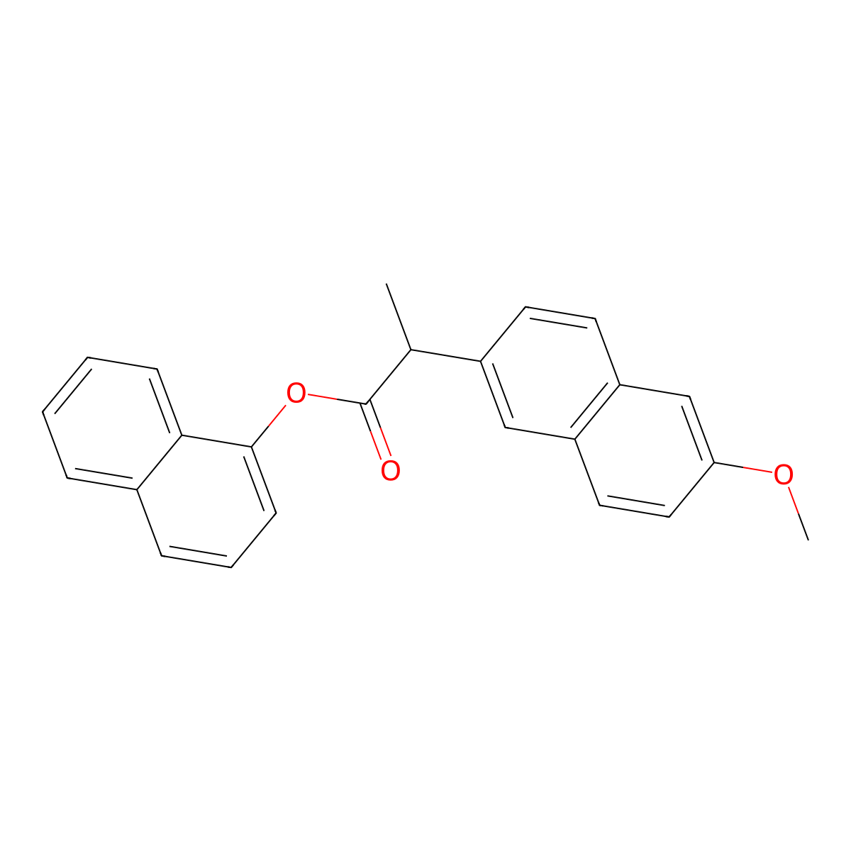 1-Naphthyl 2-(6-Methoxy-2-naphthyl)propanoate molecular structure, CAS 1385694-62-1