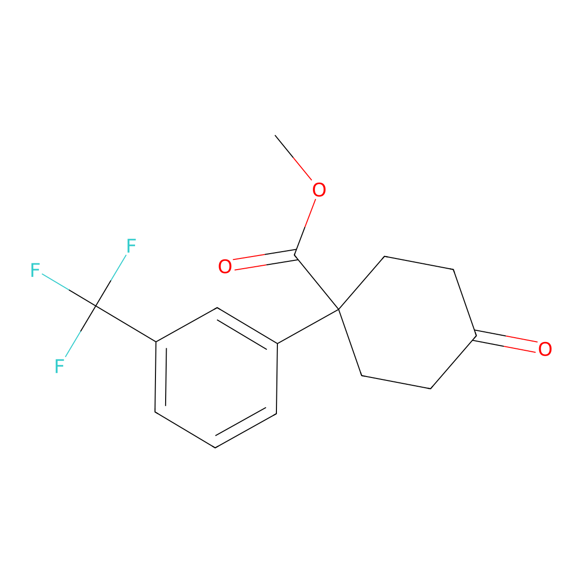 Methyl 4-Oxo-1-[3-(trifluoromethyl)phenyl]cyclohexanecarboxylate molecular structure, CAS 1385694-63-2