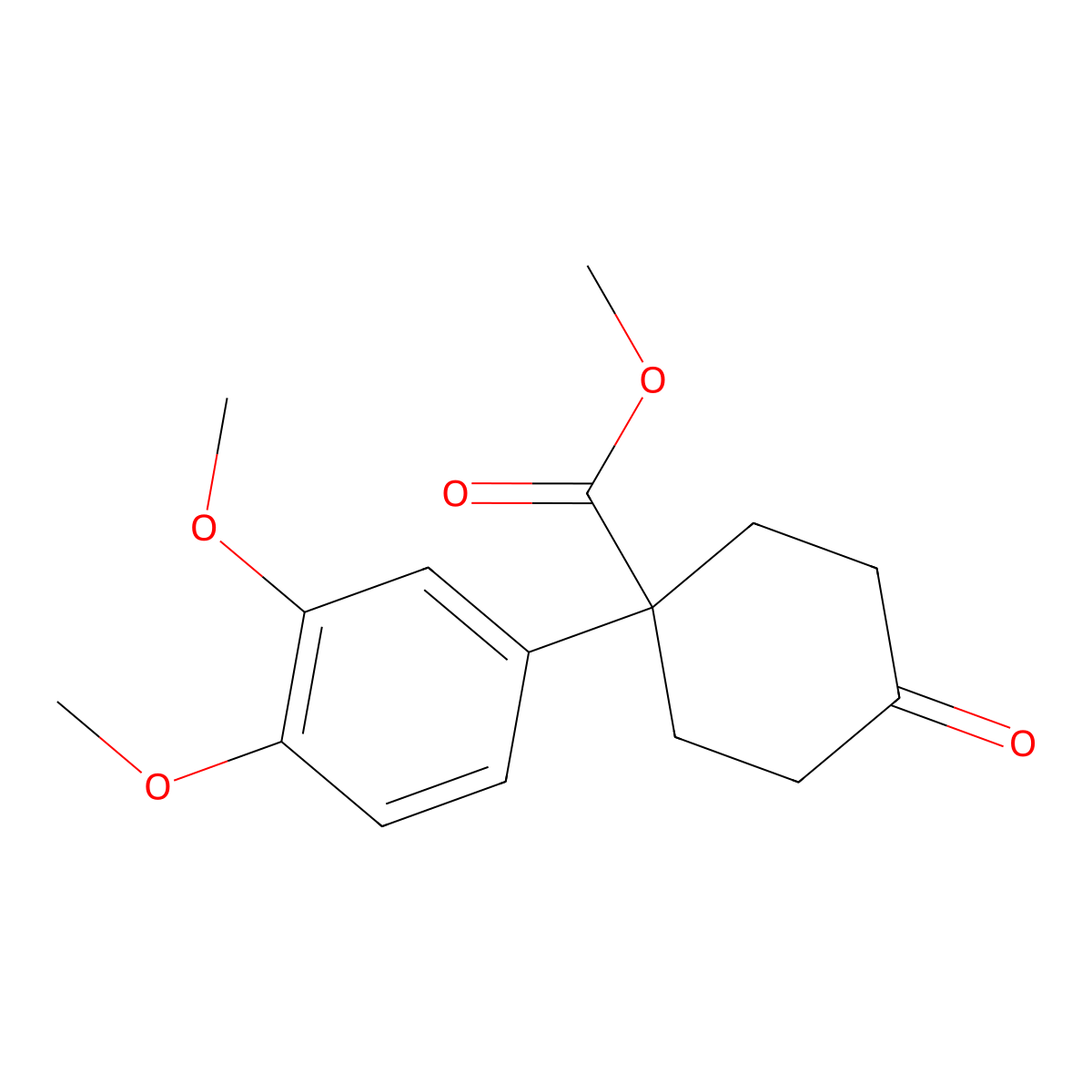 Methyl 1-(3,4-Dimethoxyphenyl)-4-oxocyclohexanecarboxylate molecular structure, CAS 1385694-65-4