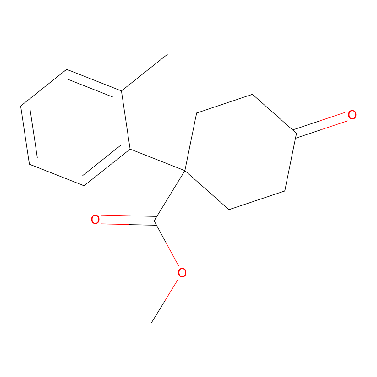 Methyl 4-Oxo-1-(o-tolyl)cyclohexanecarboxylate molecular structure, CAS 1385694-69-8