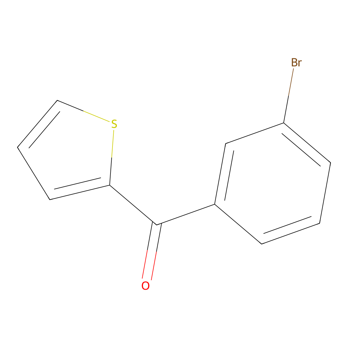 (3-Bromophenyl)(2-thienyl)methanone molecular structure, CAS 1385694-70-1