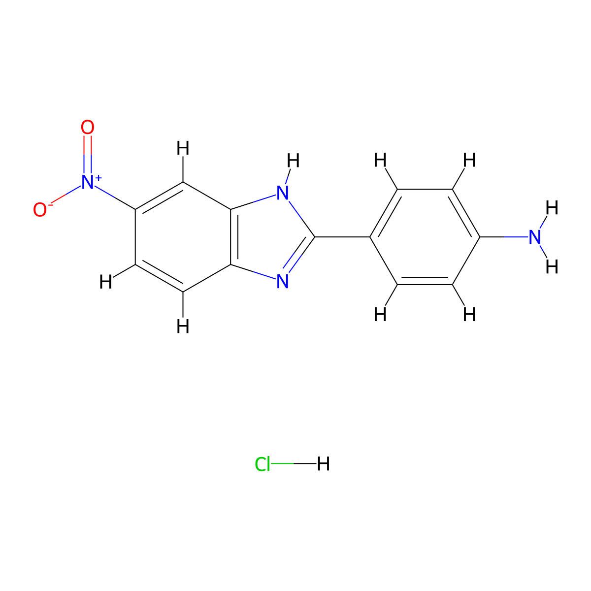 4-(6-Nitro-1H-benzo[d]imidazol-2-yl)aniline hydrochloride molecular structure, CAS 1385694-71-2