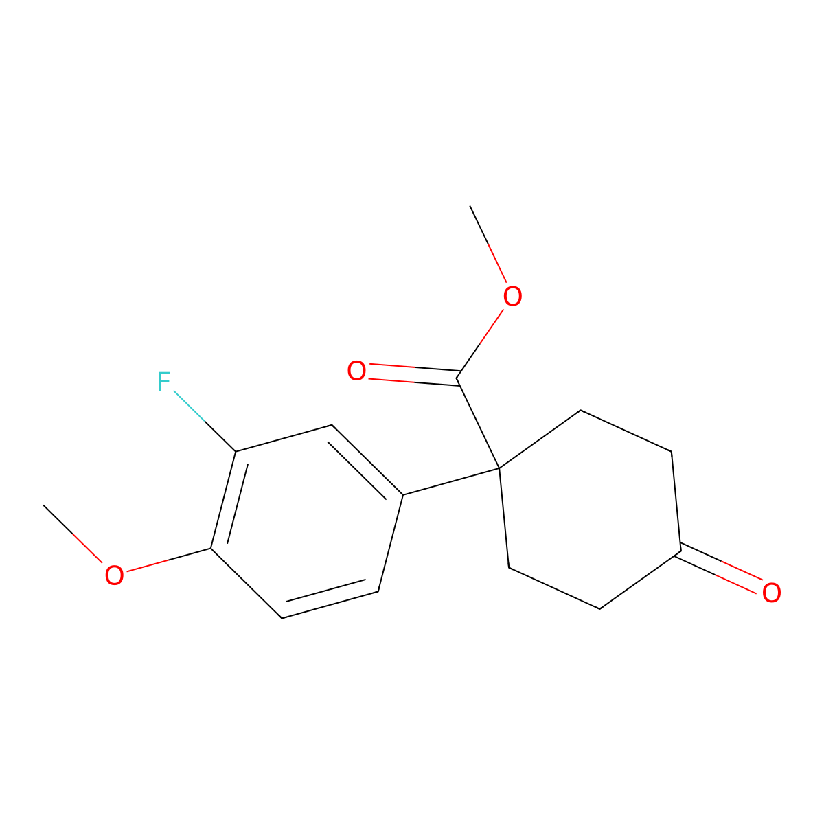 Methyl 1-(3-Fluoro-4-methoxyphenyl)-4-oxocyclohexanecarboxylate molecular structure, CAS 1385694-75-6