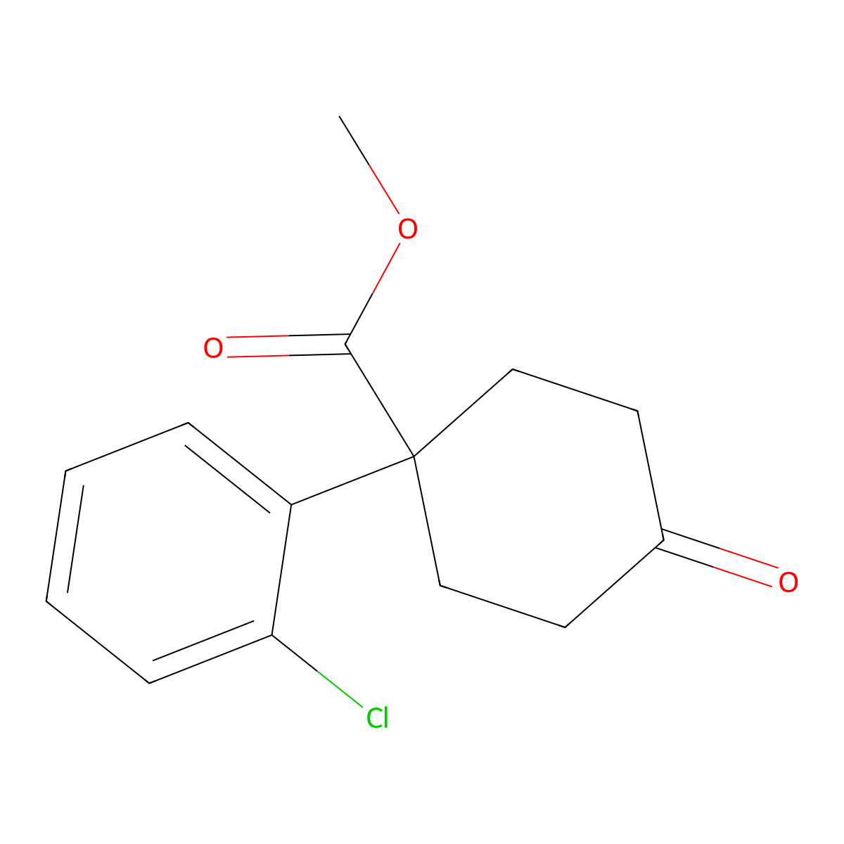 Methyl 1-(2-Chlorophenyl)-4-oxocyclohexanecarboxylate molecular structure, CAS 1385694-76-7