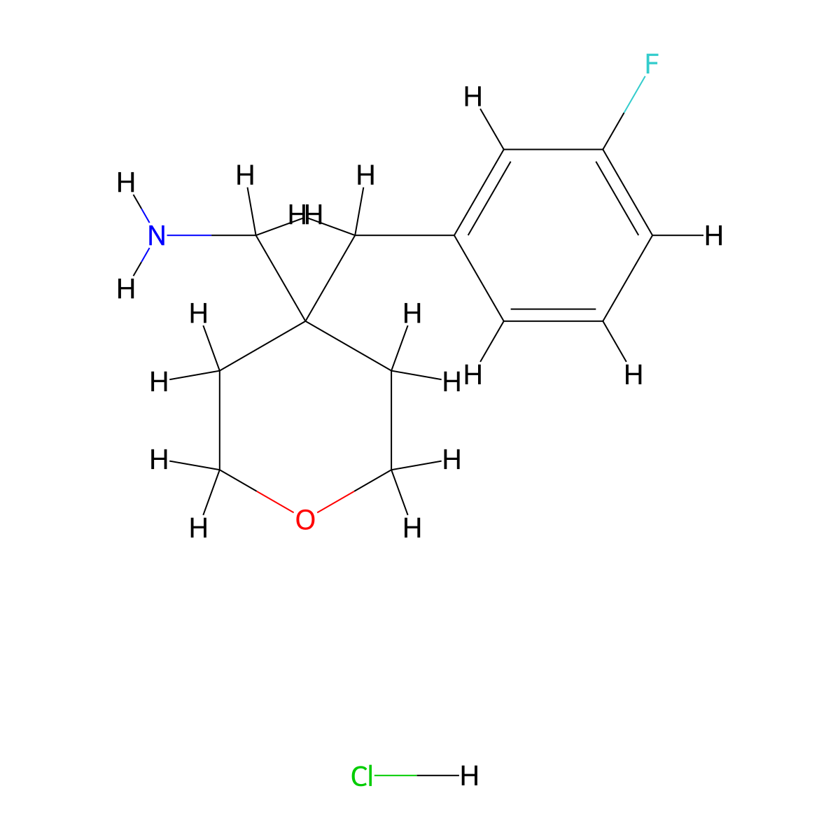 4-[(3-Fluorophenyl)methyl]oxan-4-yl-methanamine hydrochloride molecular structure, CAS 1385696-30-9