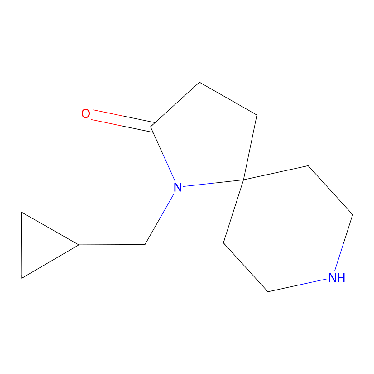 1-(Cyclopropylmethyl)-1,8-diazaspiro[4.5]decan-2-one molecular structure, CAS 1385696-33-2