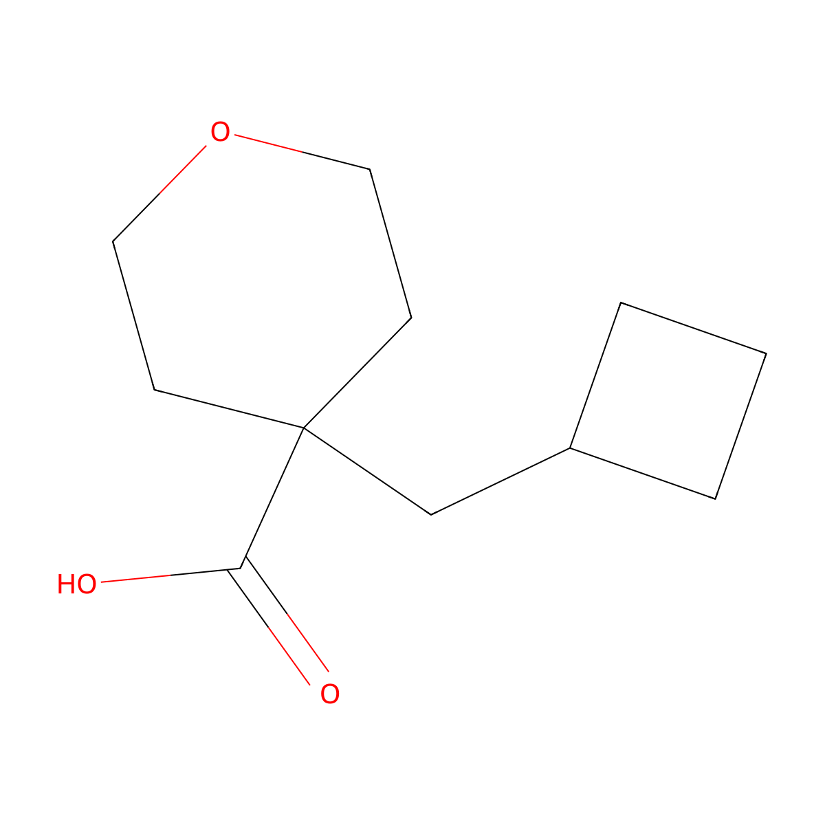 4-(Cyclobutylmethyl)oxane-4-carboxylic acid molecular structure, CAS 1385696-41-2