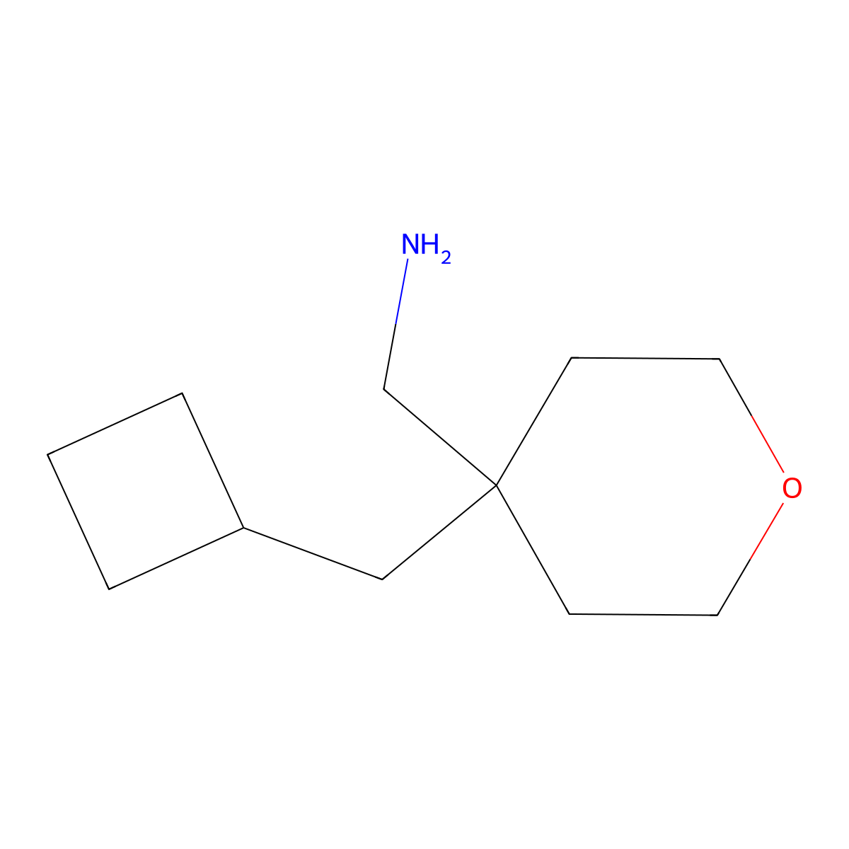 [4-(Cyclobutylmethyl)oxan-4-yl]methanamine molecular structure, CAS 1385696-46-7