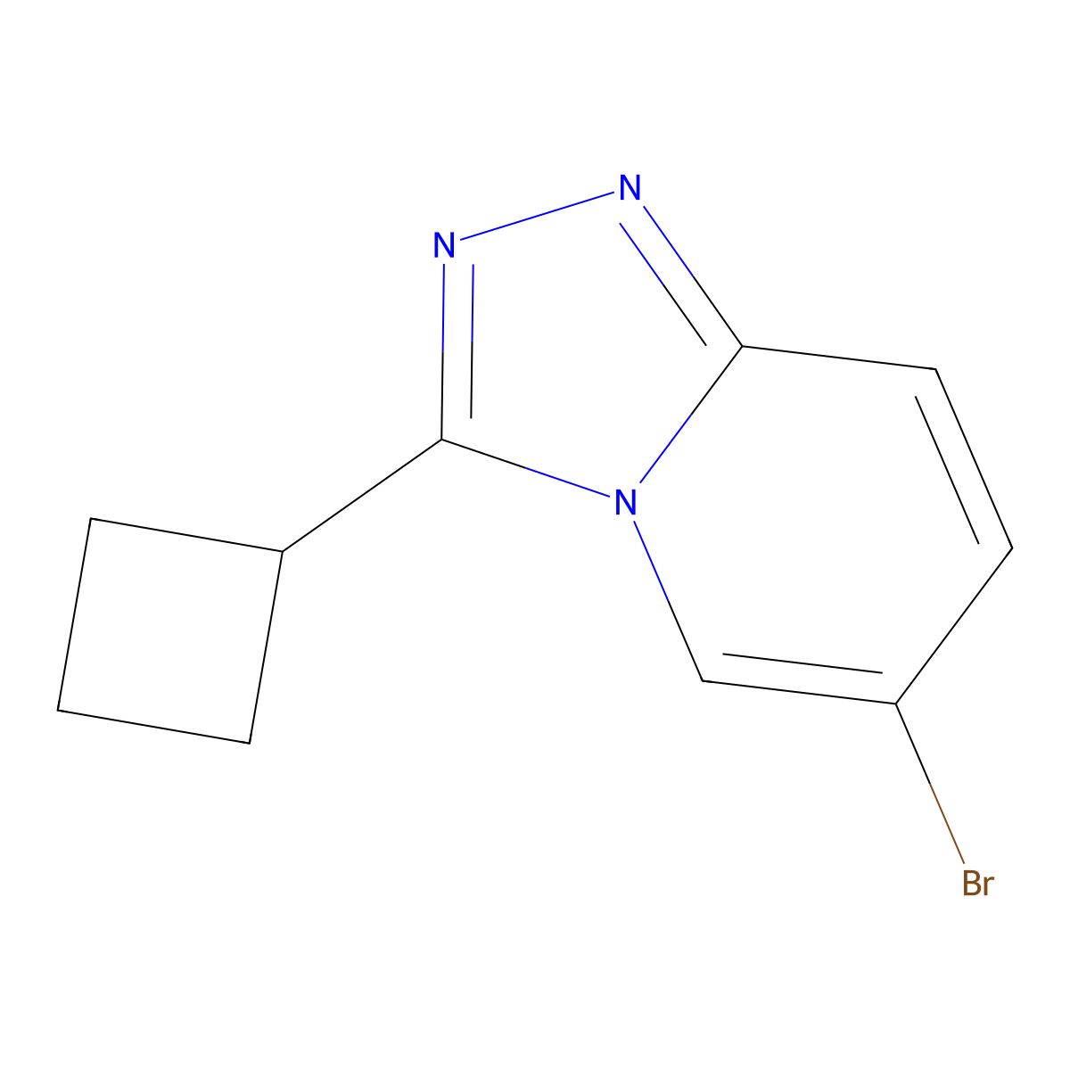 6-Bromo-3-cyclobutyl-[1,2,4]triazolo[4,3-a]pyridine molecular structure, CAS 1385696-49-0