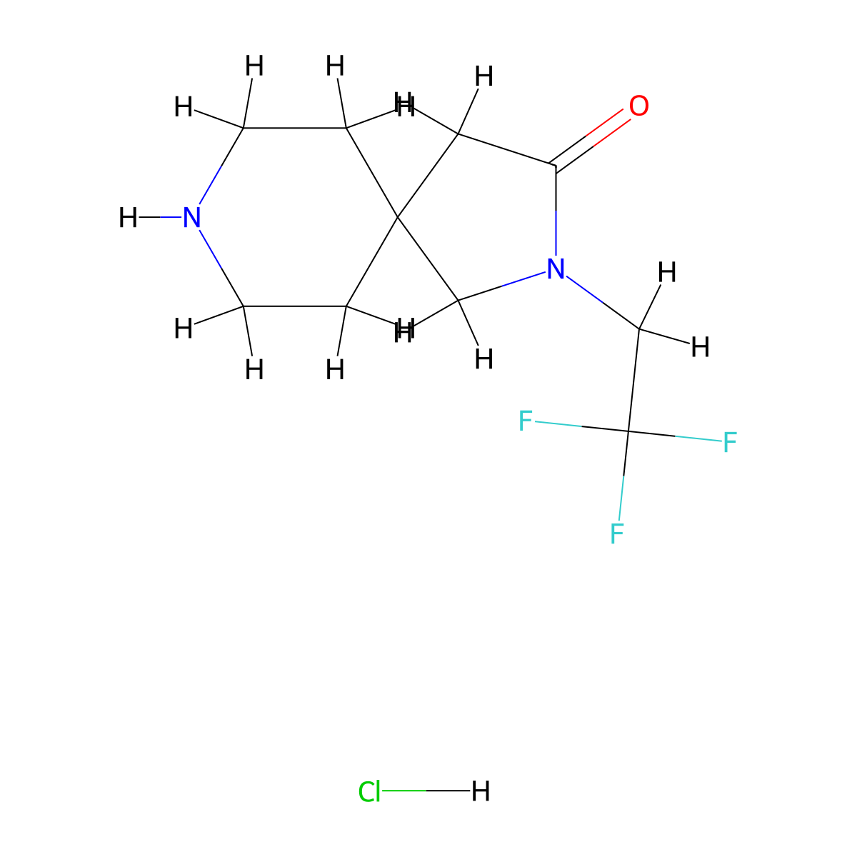 2-(2,2,2-Trifluoroethyl)-2,8-diazaspiro[4.5]decan-3-one hydrochloride molecular structure, CAS 1385696-50-3