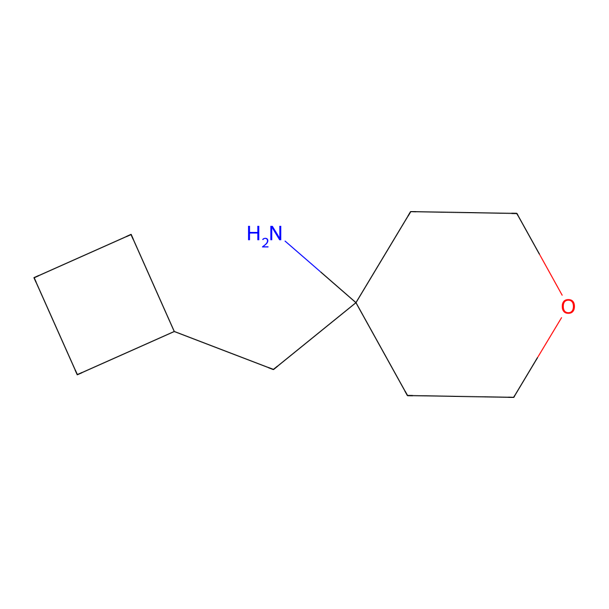 4-(Cyclobutylmethyl)oxan-4-amine molecular structure, CAS 1385696-51-4