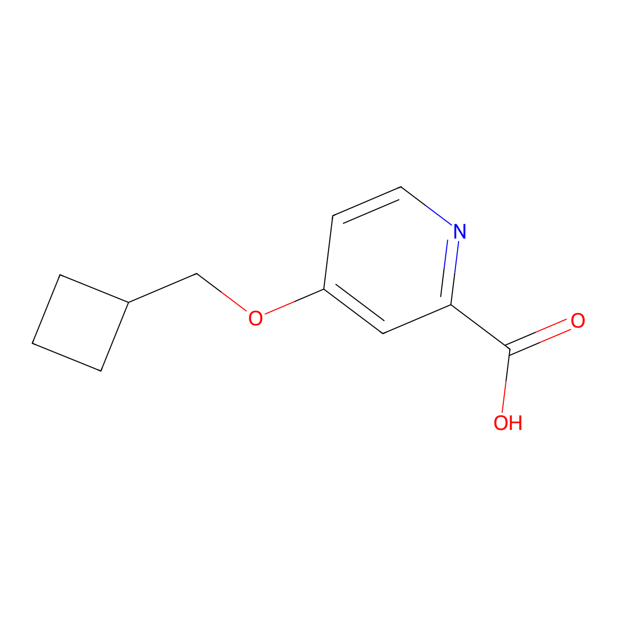 4-(Cyclobutylmethoxy)pyridine-2-carboxylic acid molecular structure, CAS 1385696-53-6