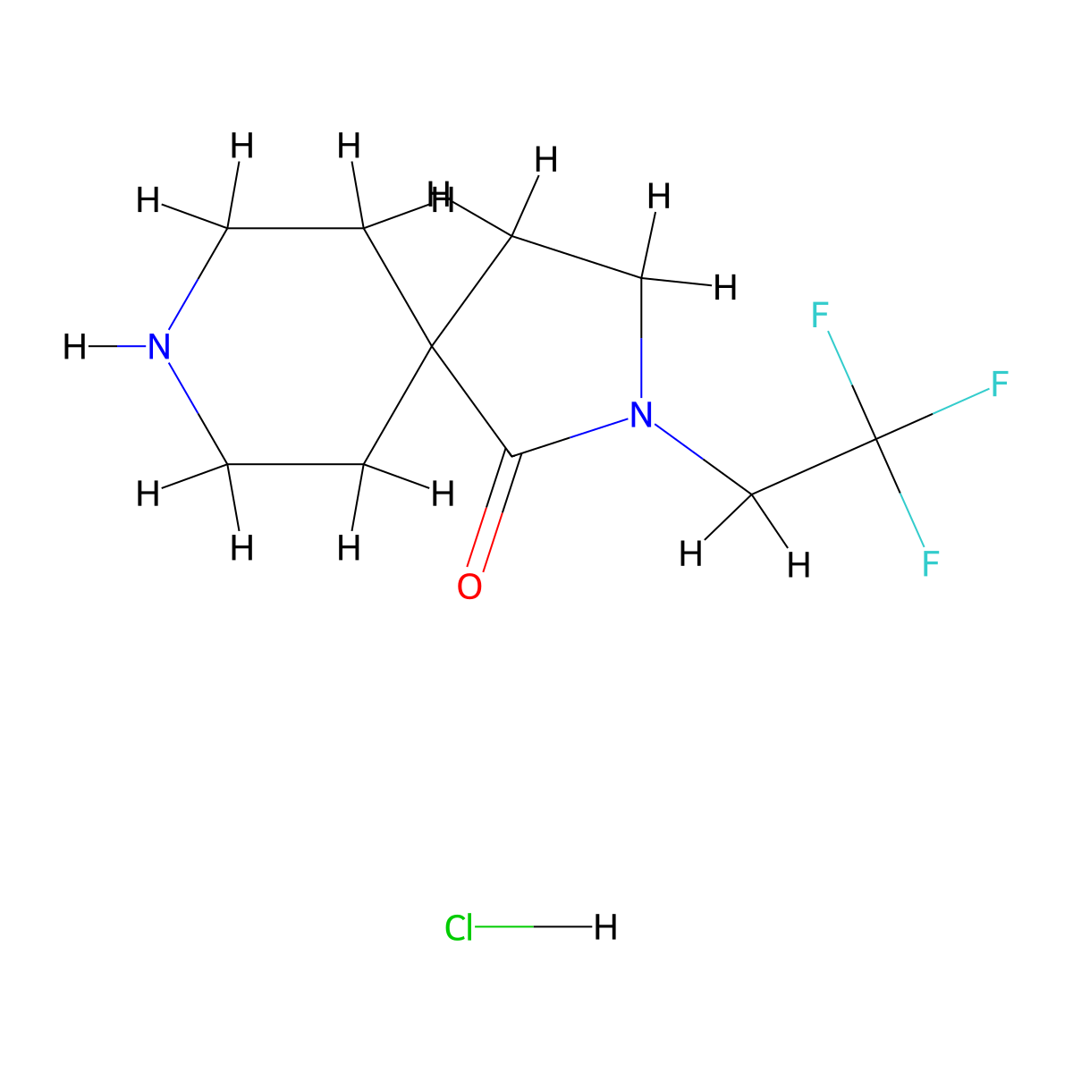 2-(2,2,2-Trifluoroethyl)-2,8-diazaspiro[4.5]decan-1-one hydrochloride molecular structure, CAS 1385696-56-9