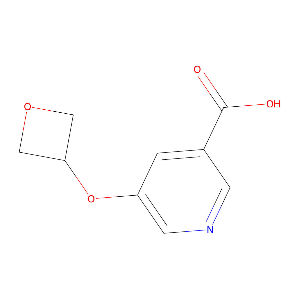 5-(Oxetan-3-yloxy)nicotinic acid molecular structure, CAS 1385696-67-2