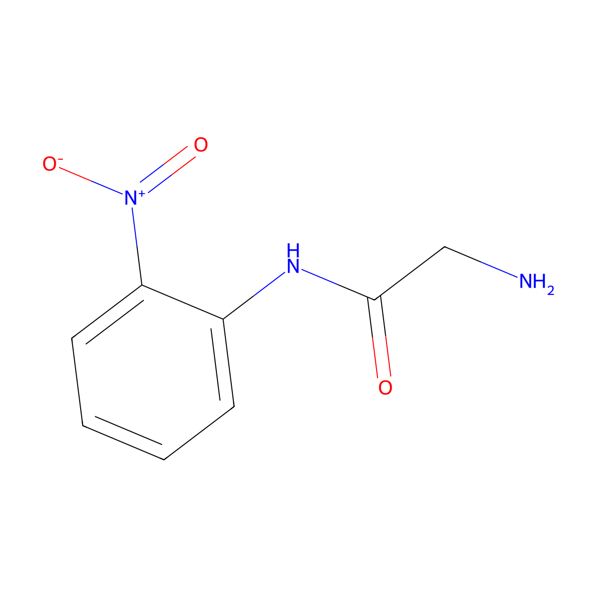 2-Nitrophenylglycinamide molecular structure, CAS 138571-55-8