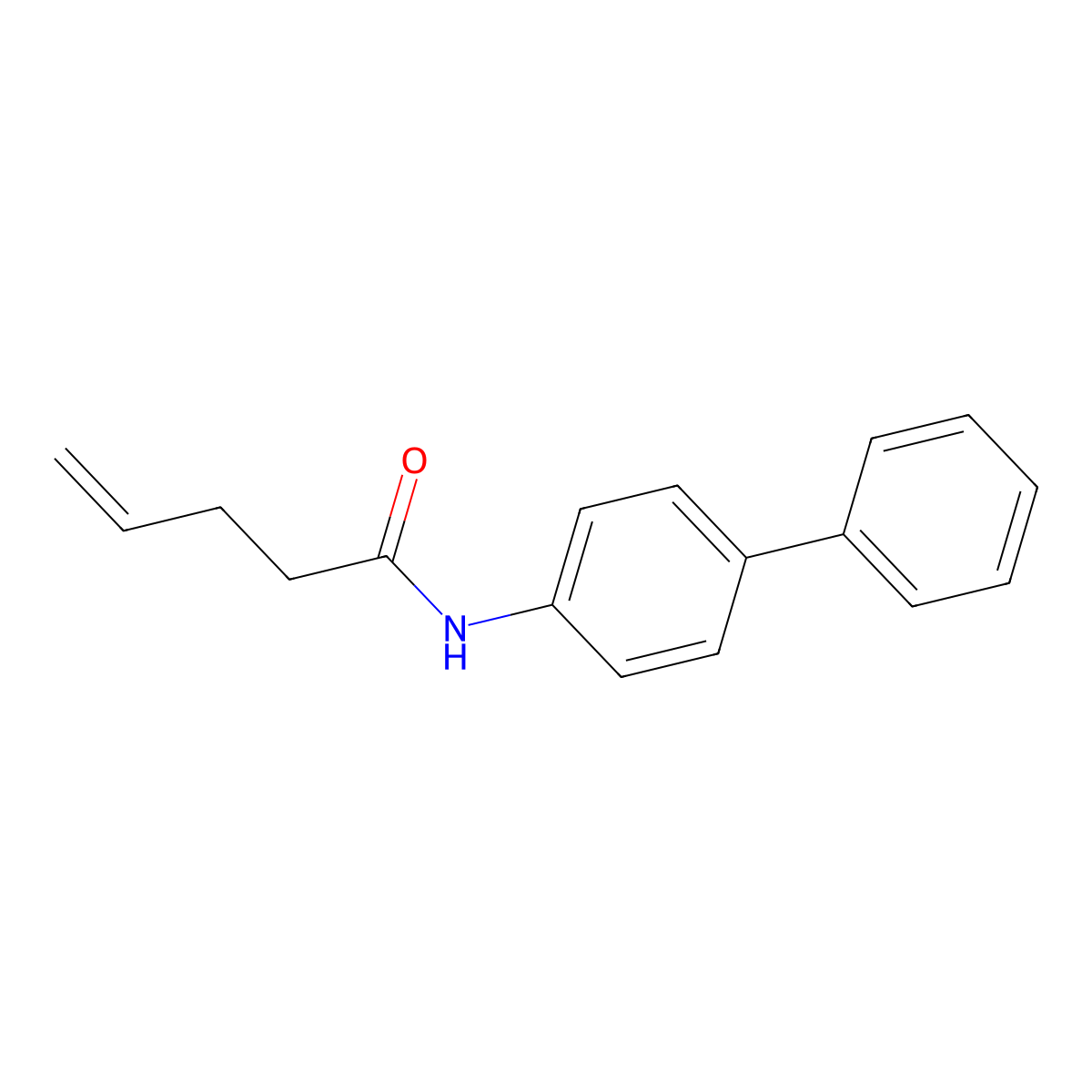 N-(biphenyl-4-yl)pent-4-enamide molecular structure, CAS 1385768-77-3