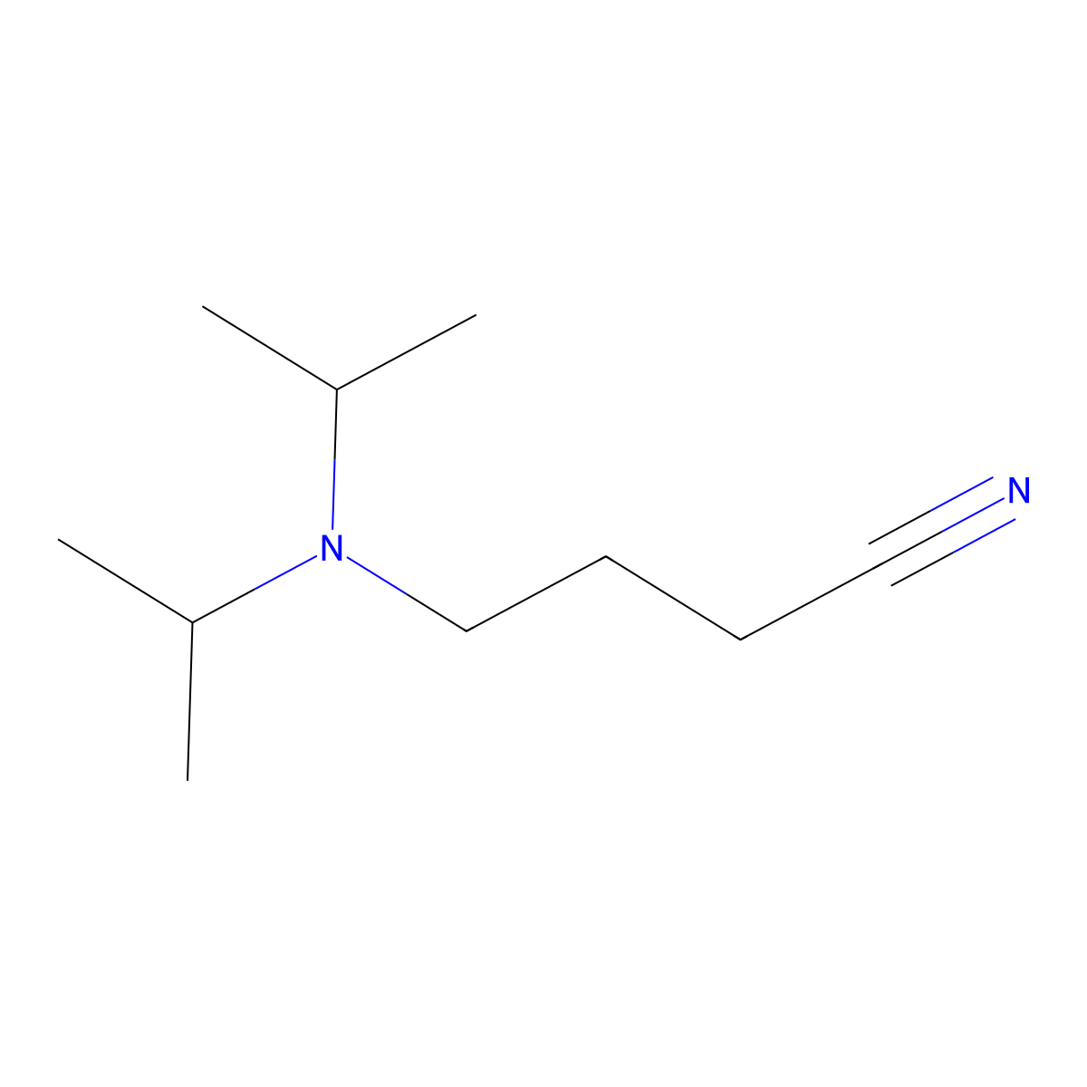 4-Diisopropylaminobutyronitrile molecular structure, CAS 13858-50-9