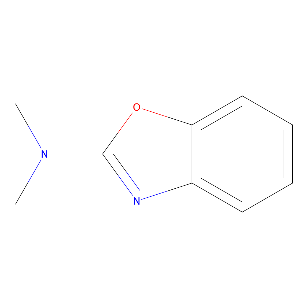 Benzoxazole, 2-(dimethylamino)- molecular structure, CAS 13858-89-4