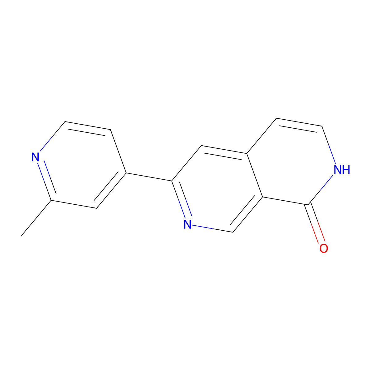 6-(2-methylpyridin-4-yl)-2,7-naphthyridin-1(2H)-one molecular structure, CAS 1385818-39-2
