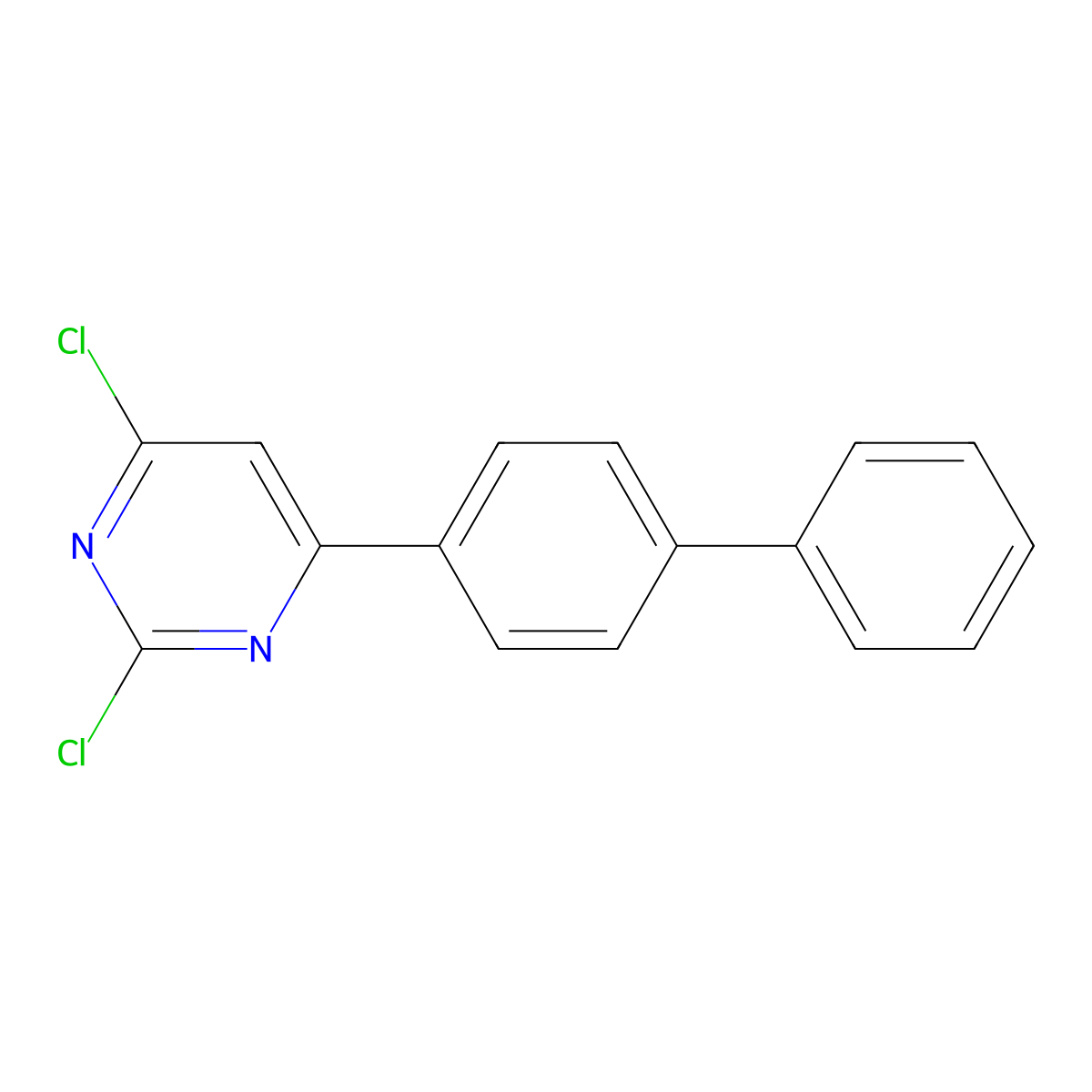 4-([1,1'-Biphenyl]-4-yl)-2,6-dichloropyrimidine molecular structure, CAS 1385826-81-2