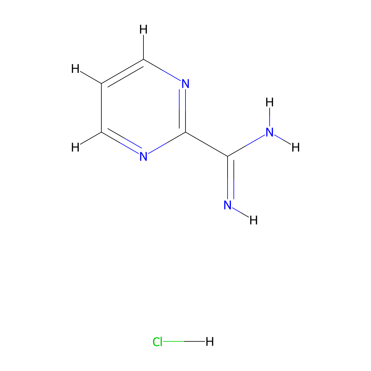 2-Amidinopyrimidine hydrochloride molecular structure, CAS 138588-40-6