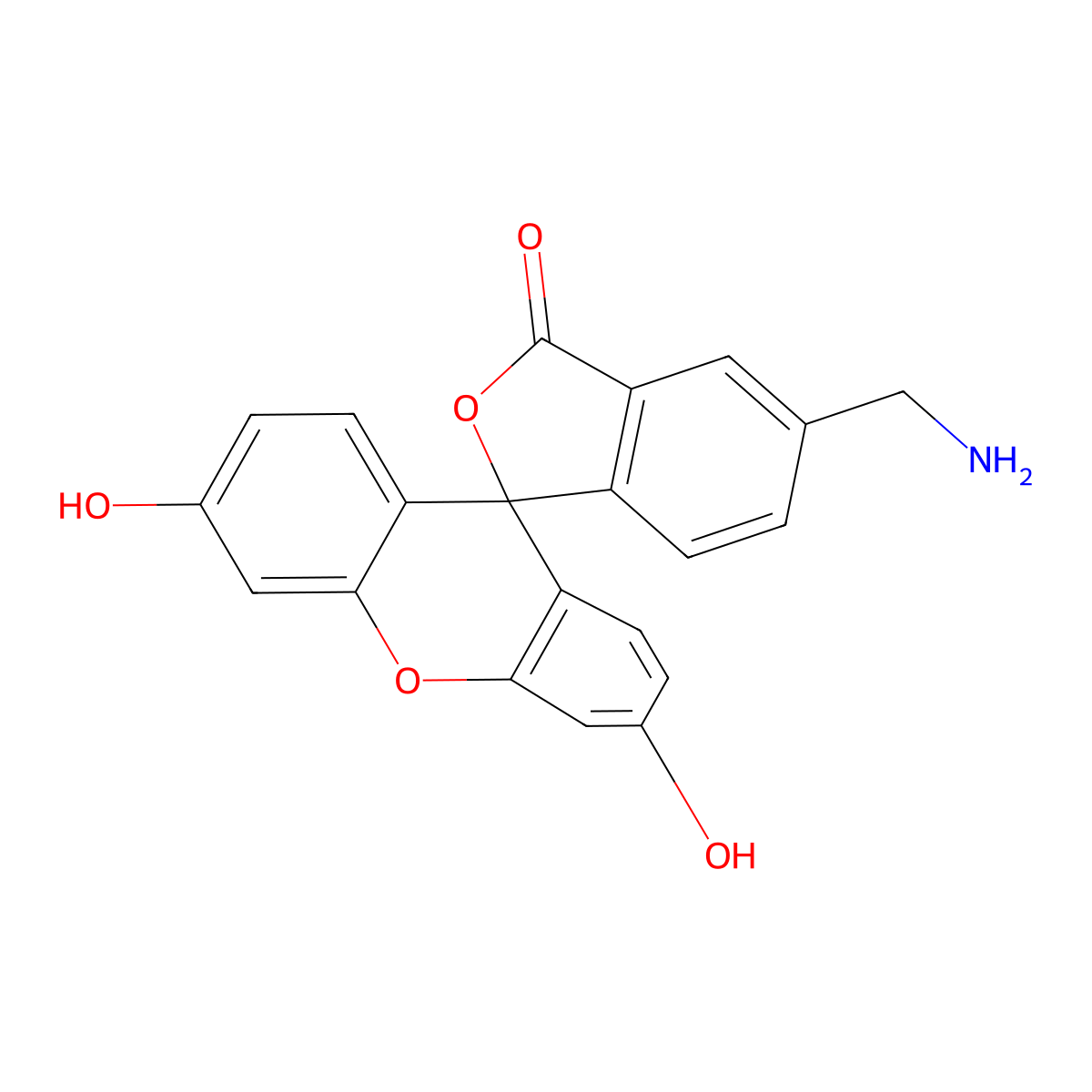 5-(Aminomethyl)fluorescein molecular structure, CAS 138588-53-1
