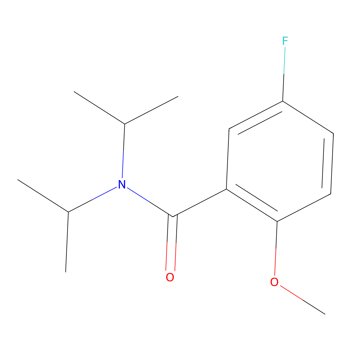 5-Fluoro-N,N-diisopropyl-2-methoxybenzamide molecular structure, CAS 1385915-30-9