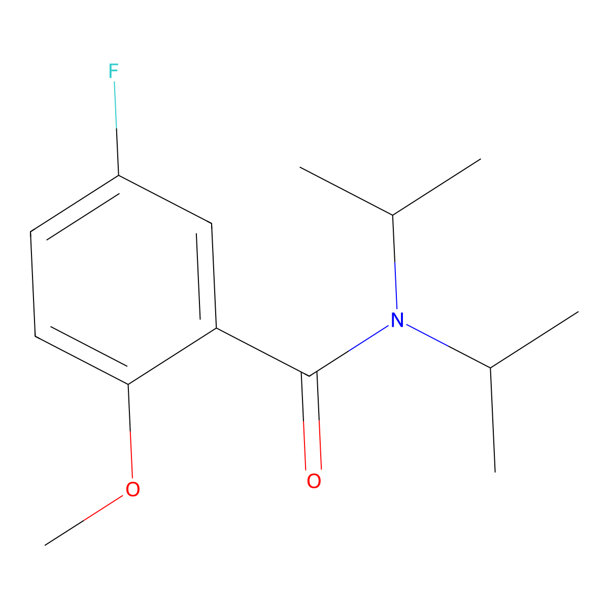 5-Fluoro-N,N-diisopropyl-2-methoxybenzamide molecular structure, CAS 1385915-30-9