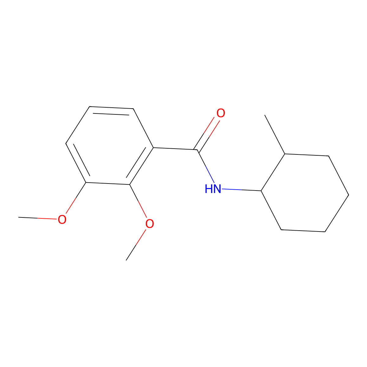 2,3-dimethoxy-N-(2-methylcyclohexyl)benzamide molecular structure, CAS 1386085-75-1