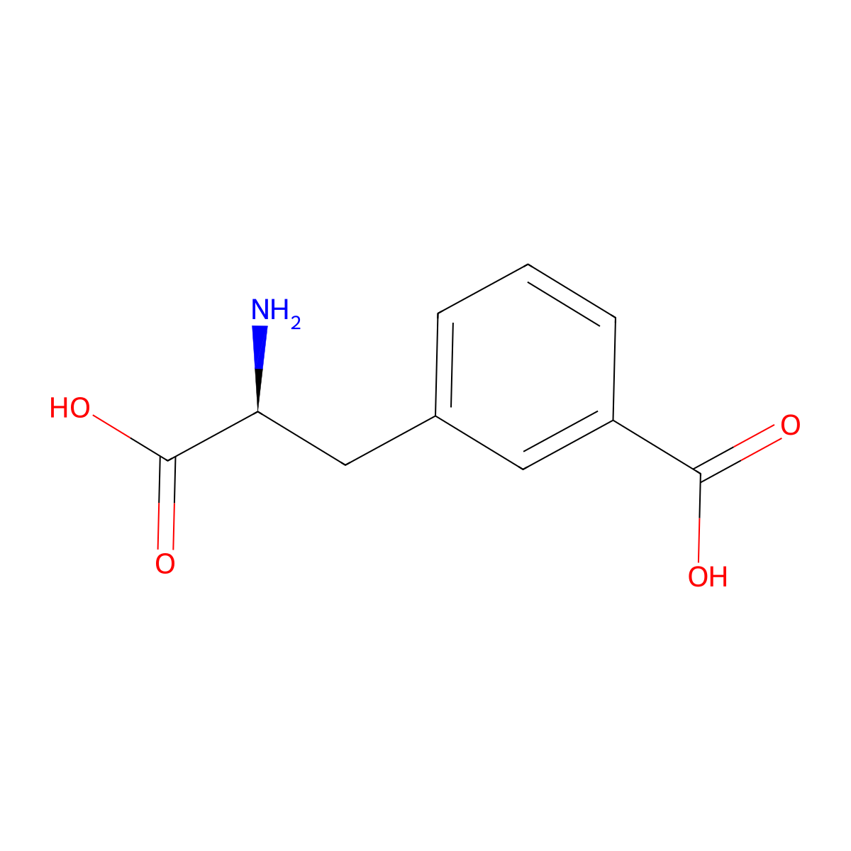 (S)-3-(2-Amino-2-carboxyethyl)benzoic acid molecular structure, CAS 13861-02-4
