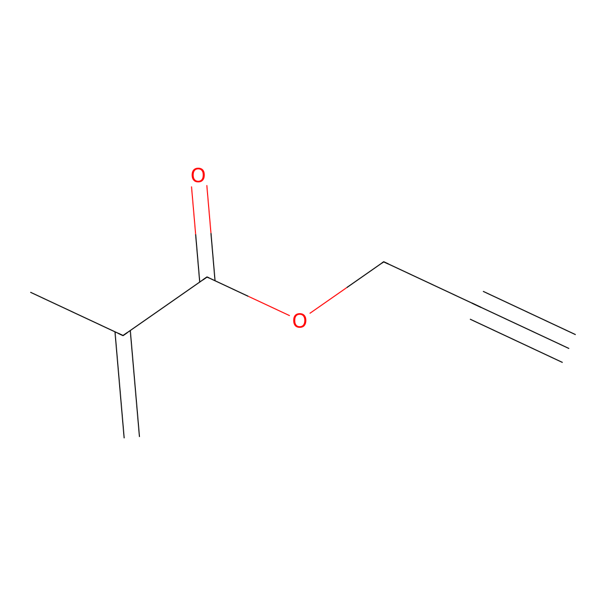 Propargyl methacrylate molecular structure, CAS 13861-22-8