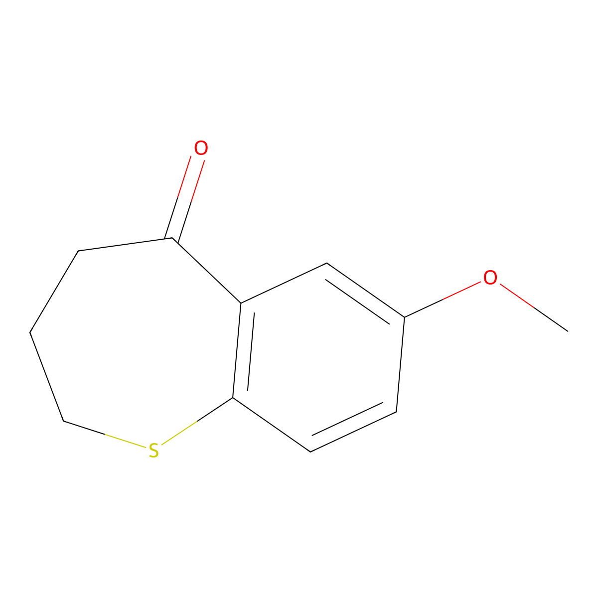 7-Methoxy-2,3,4,5-tetrahydro-1-benzothiepin-5-one molecular structure, CAS 138610-37-4