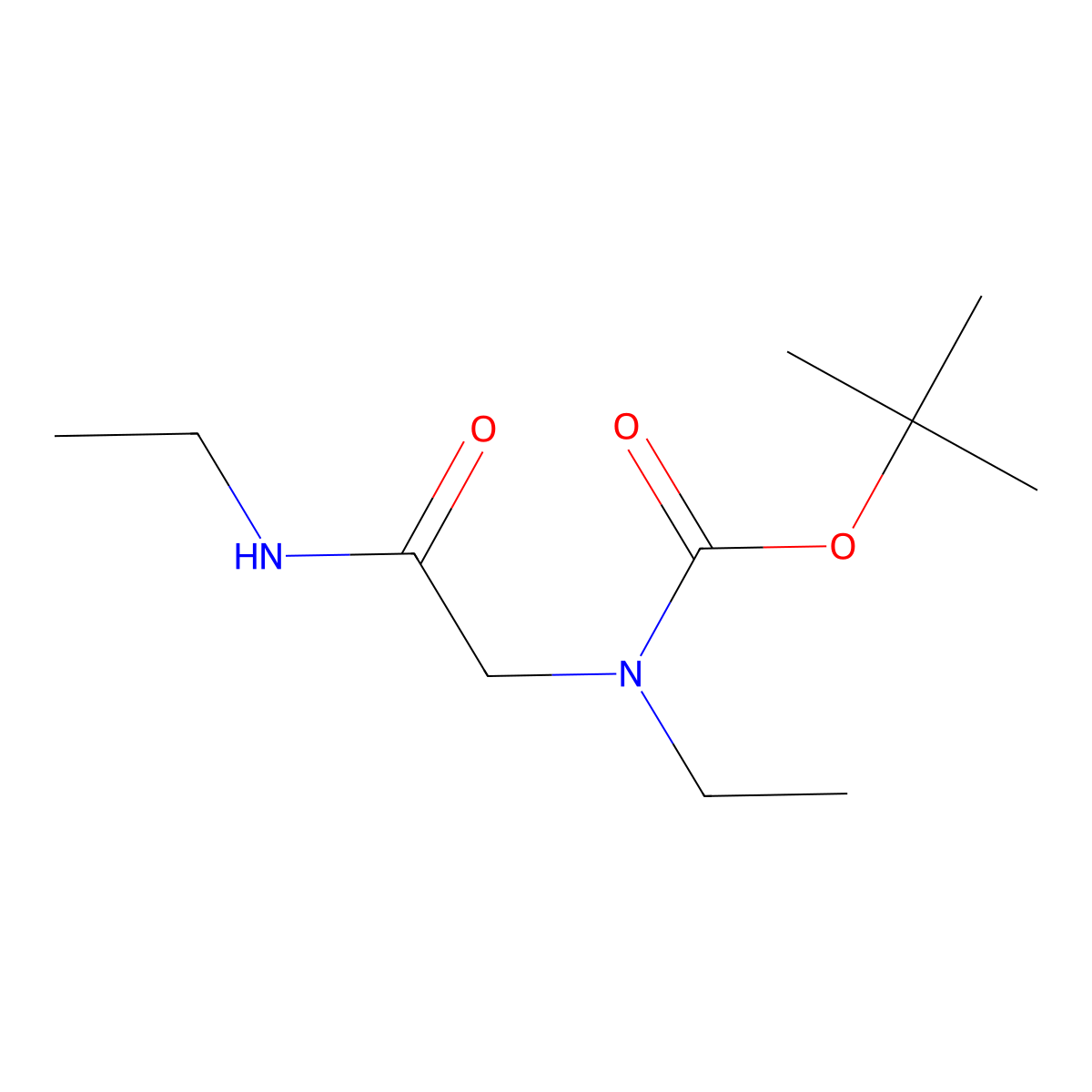 tert-butyl N-ethyl-N-[(ethylcarbamoyl)methyl]carbamate molecular structure, CAS 1386105-25-4