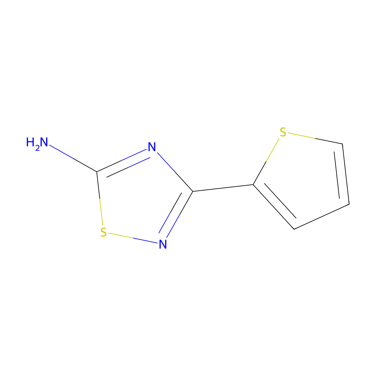 3-(Thiophen-2-yl)-1,2,4-thiadiazol-5-amine molecular structure, CAS 138613-72-6