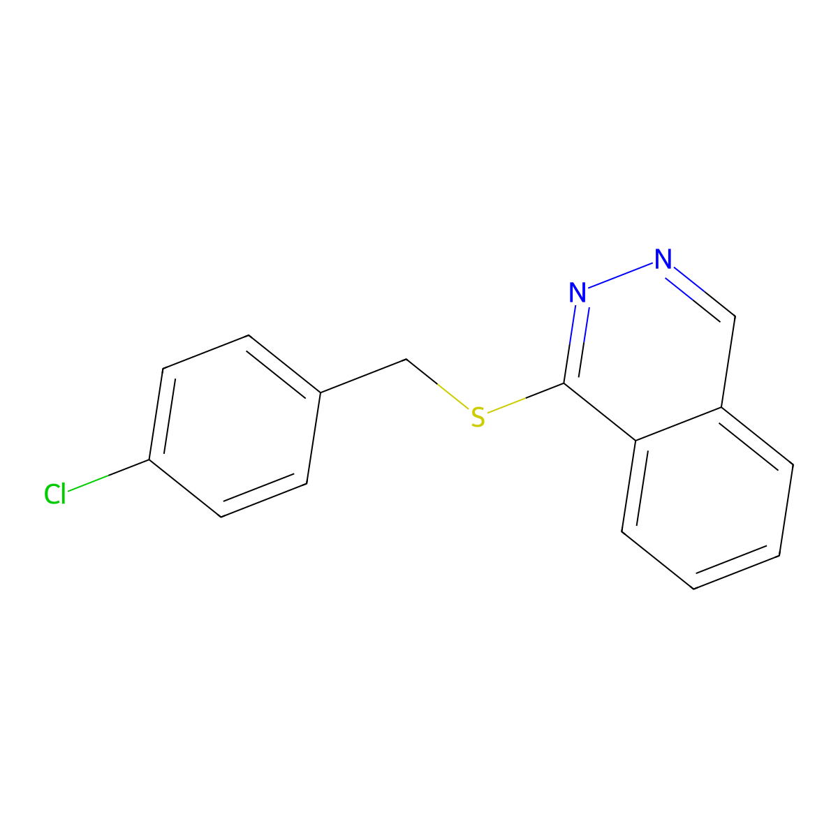 1-{[(4-Chlorophenyl)methyl]sulfanyl}phthalazine molecular structure, CAS 1386138-93-7