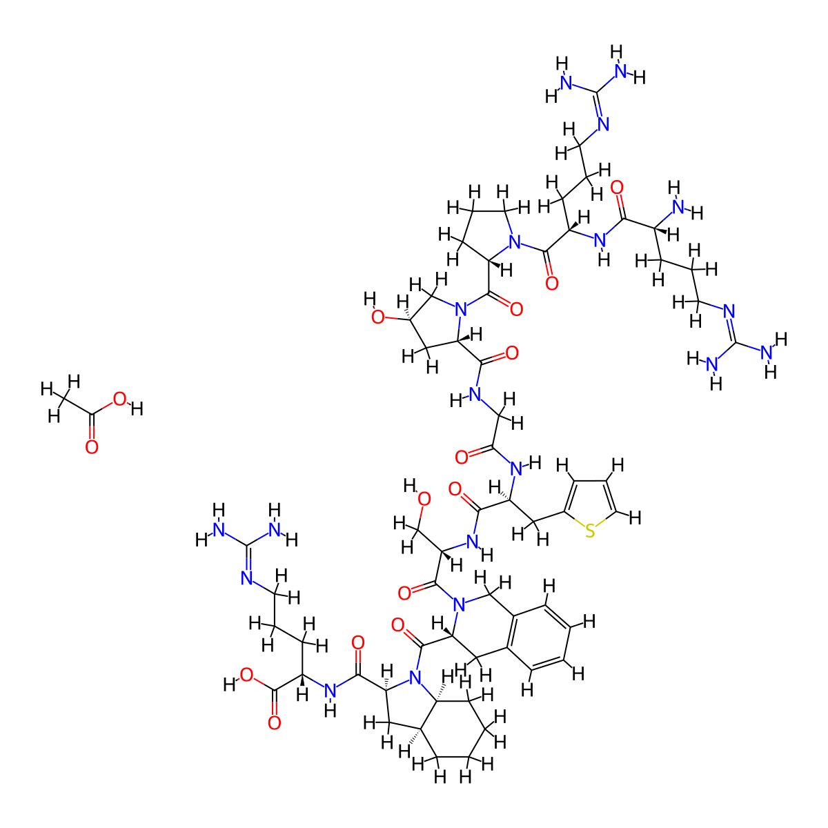 Icatibant Acetate molecular structure, CAS 138614-30-9