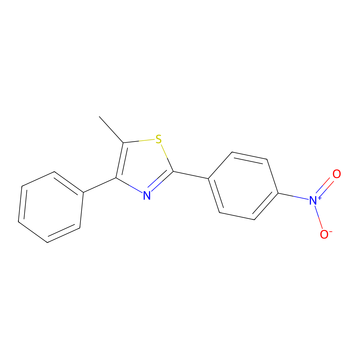 5-Methyl-2-(4-nitrophenyl)-4-phenylthiazole molecular structure, CAS 1386167-33-4