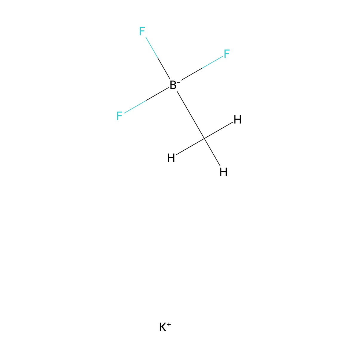 potassium trifluoro(methyl)boranuide molecular structure, CAS 13862-28-7