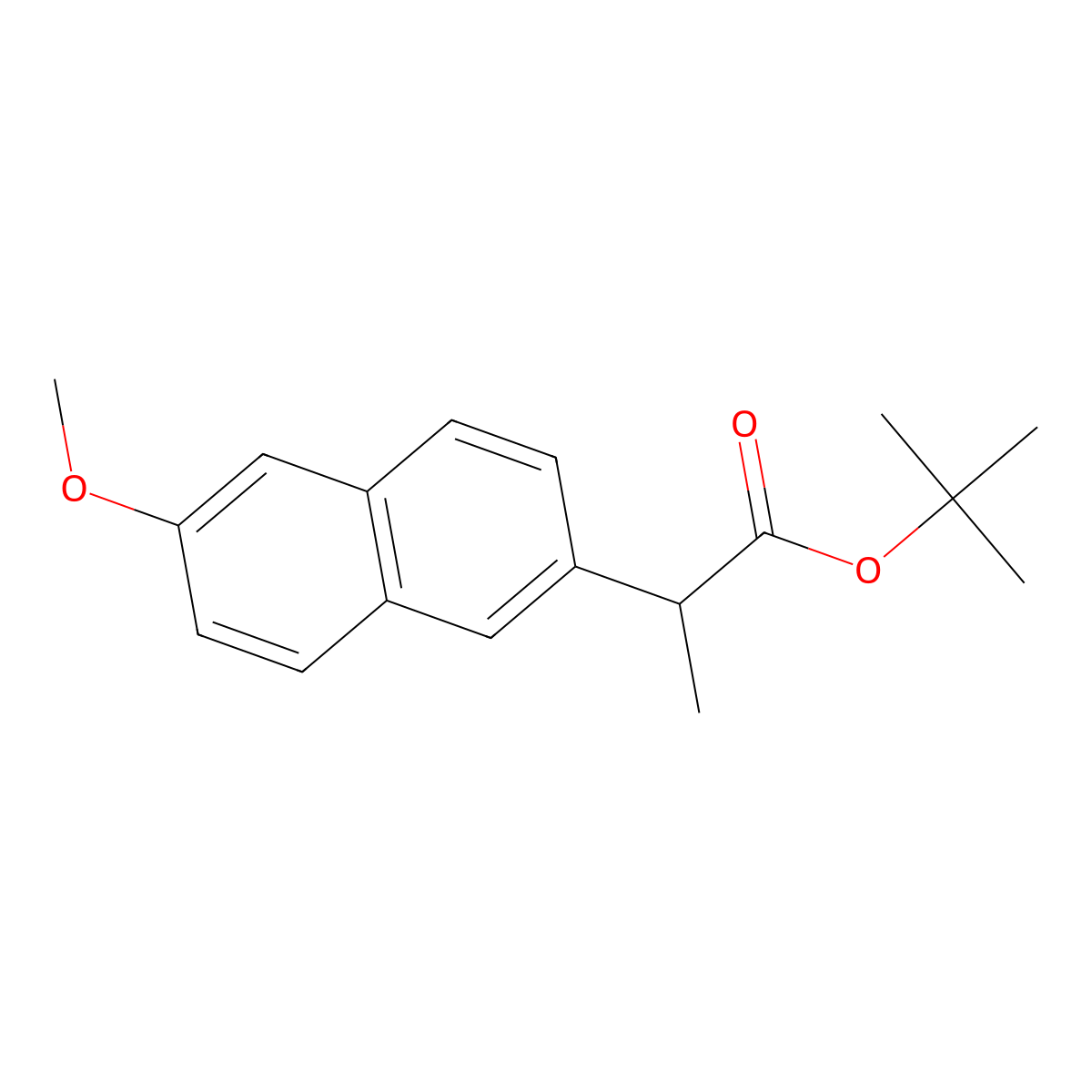 Tert-butyl 2-(6-methoxynaphthalen-2-yl)propanoate molecular structure, CAS 138623-03-7
