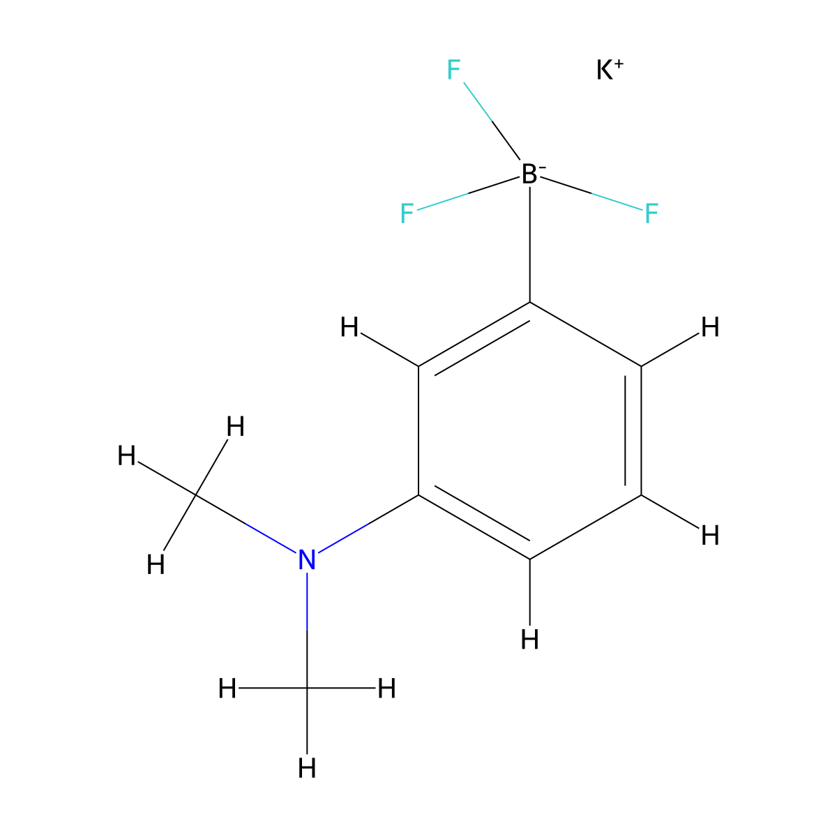 Potassium [3-(dimethylamino)phenyl]trifluoroboranuide molecular structure, CAS 1386231-64-6