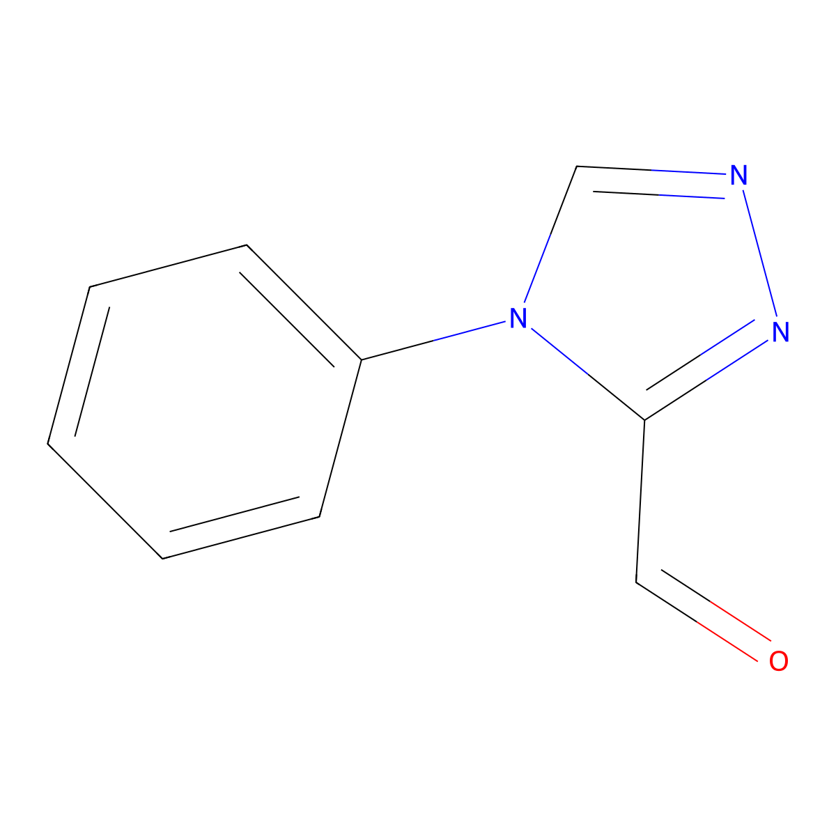 4-phenyl-4H-1,2,4-triazole-3-carbaldehyde molecular structure, CAS 138624-58-5